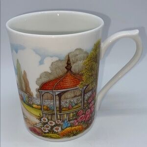 Roy Kirkham English Scenic Garden Gazebo Fine Bone China Coffee Mug England